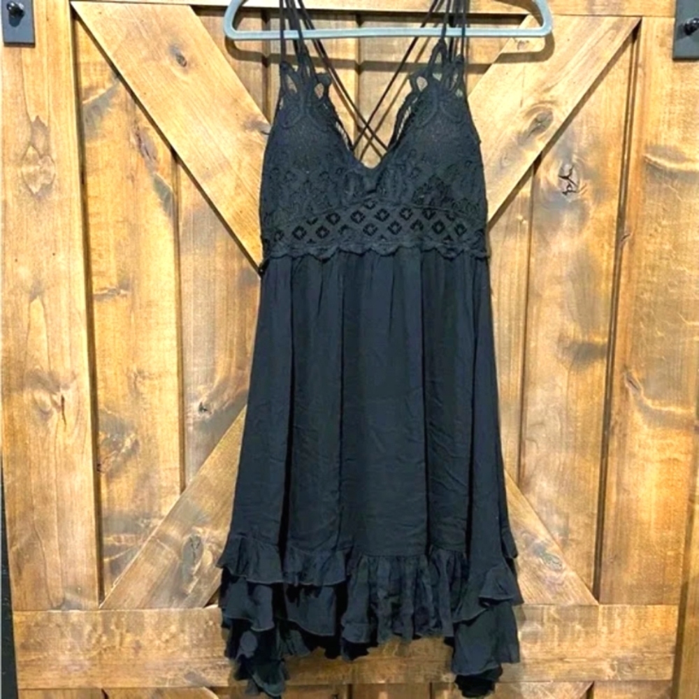 La Miel - large - women's lace dress - black